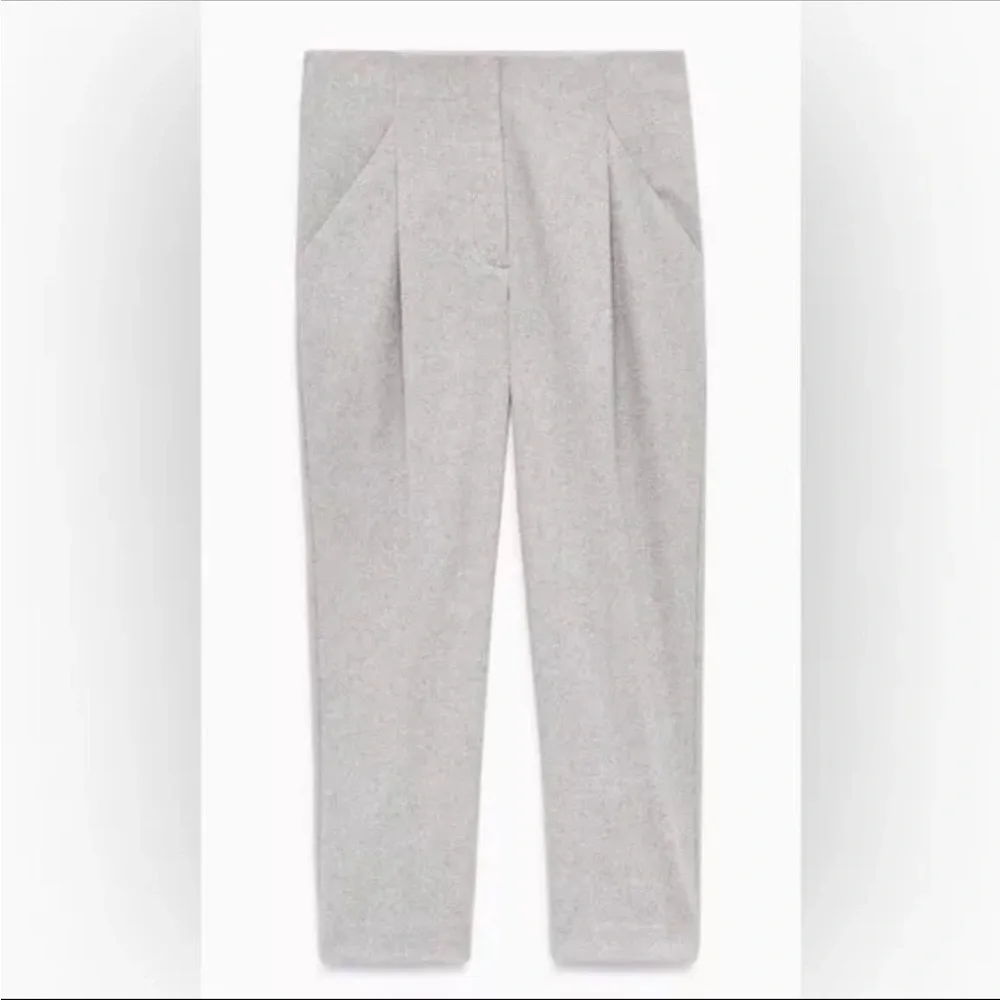 WILFRED Sz 4 Chambery Pants Grey Pleated Trousers Wool Cashmere Blend By Aritzia - Picture 14 of 15